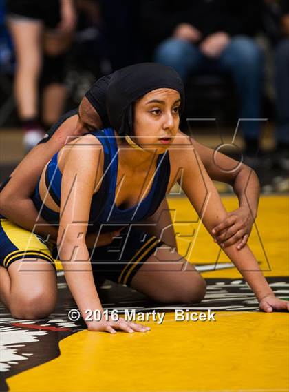 Thumbnail 3 in CIF SJS Girls District Wrestling Championships photogallery.