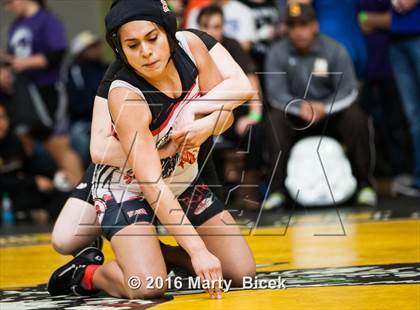Thumbnail 3 in CIF SJS Girls District Wrestling Championships photogallery.