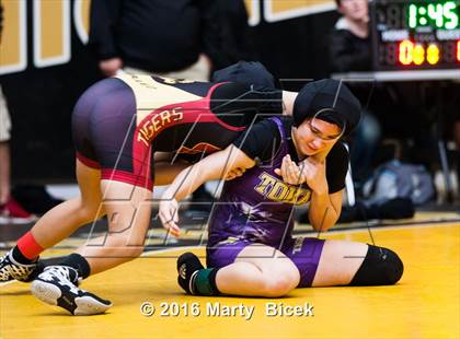 Thumbnail 1 in CIF SJS Girls District Wrestling Championships photogallery.