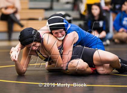 Thumbnail 3 in CIF SJS Girls District Wrestling Championships photogallery.