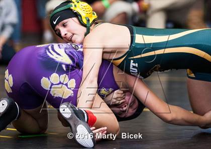 Thumbnail 1 in CIF SJS Girls District Wrestling Championships photogallery.