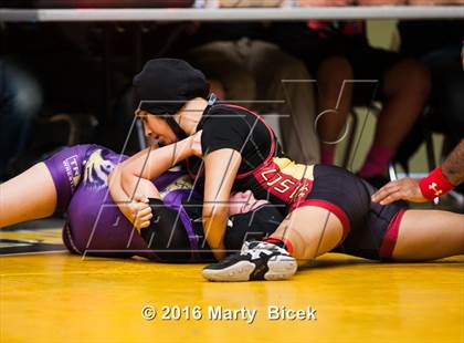 Thumbnail 3 in CIF SJS Girls District Wrestling Championships photogallery.