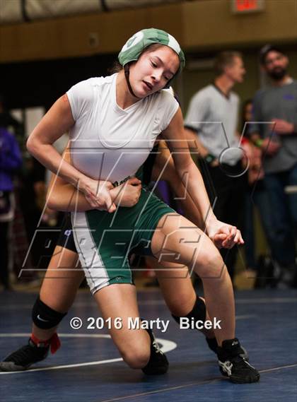 Thumbnail 3 in CIF SJS Girls District Wrestling Championships photogallery.