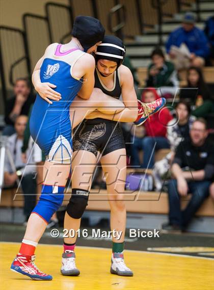 Thumbnail 2 in CIF SJS Girls District Wrestling Championships photogallery.