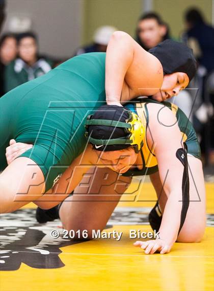 Thumbnail 2 in CIF SJS Girls District Wrestling Championships photogallery.