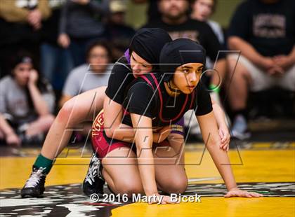 Thumbnail 1 in CIF SJS Girls District Wrestling Championships photogallery.