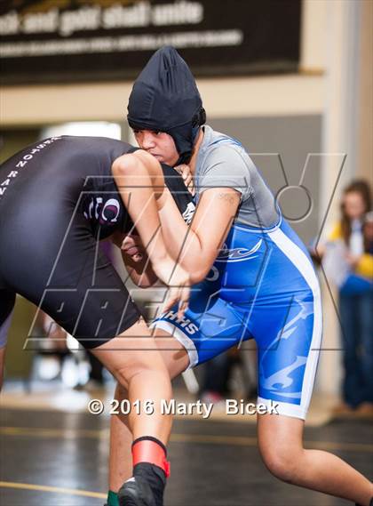 Thumbnail 2 in CIF SJS Girls District Wrestling Championships photogallery.