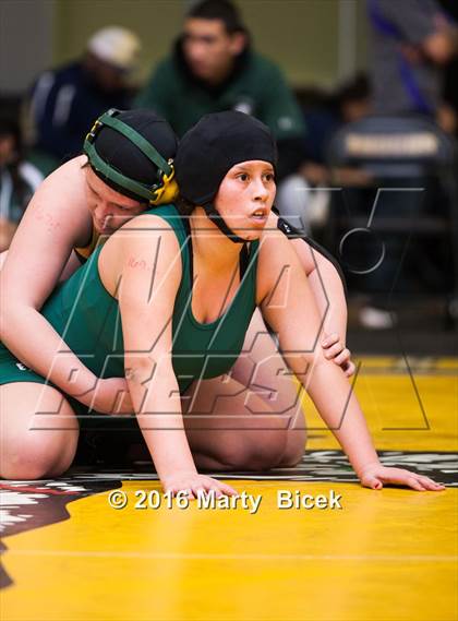 Thumbnail 3 in CIF SJS Girls District Wrestling Championships photogallery.