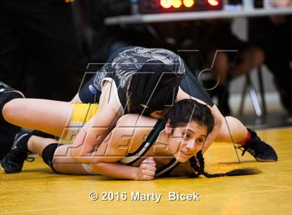 Thumbnail 3 in CIF SJS Girls District Wrestling Championships photogallery.