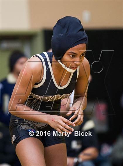 Thumbnail 1 in CIF SJS Girls District Wrestling Championships photogallery.