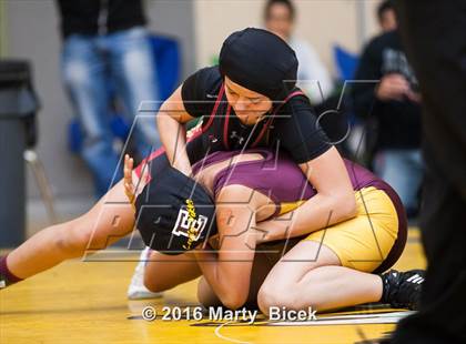 Thumbnail 2 in CIF SJS Girls District Wrestling Championships photogallery.