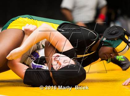 Thumbnail 3 in CIF SJS Girls District Wrestling Championships photogallery.