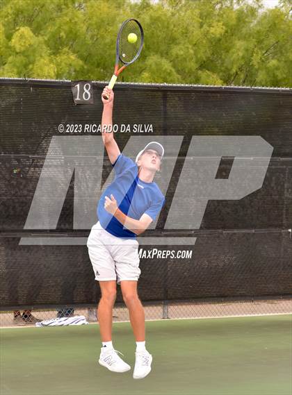 Thumbnail 2 in UIL 3A & 4A Tennis Doubles Semifinals photogallery.