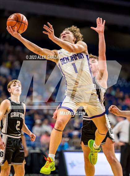 Thumbnail 1 in Benjamin vs Graford (UIL 1A Basketball Semifinal) photogallery.