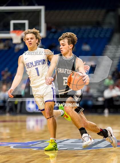 Thumbnail 3 in Benjamin vs Graford (UIL 1A Basketball Semifinal) photogallery.