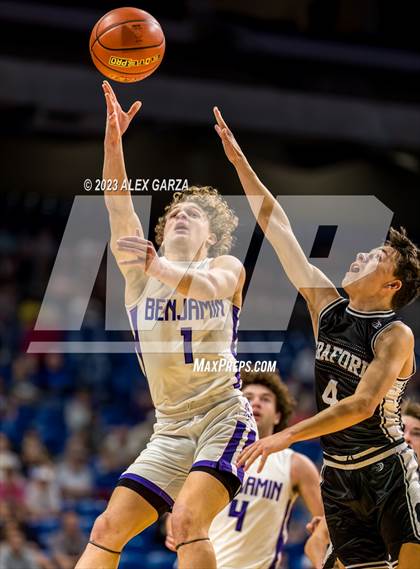 Thumbnail 3 in Benjamin vs Graford (UIL 1A Basketball Semifinal) photogallery.