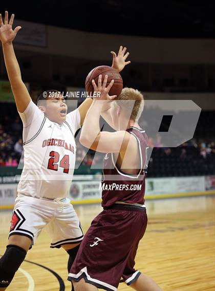 Thumbnail 1 in Fosston vs Red Lake (Hardwood Showcase) photogallery.