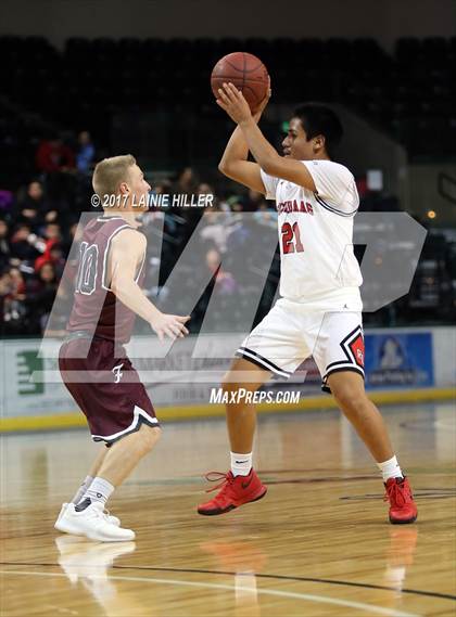 Thumbnail 2 in Fosston vs Red Lake (Hardwood Showcase) photogallery.