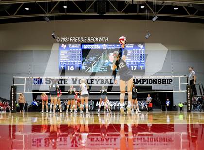 Thumbnail 2 in Columbus vs. Gunter (UIL 3A Volleyball Semi-Final) photogallery.