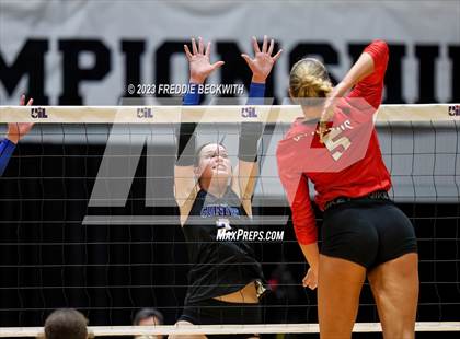 Thumbnail 3 in Columbus vs. Gunter (UIL 3A Volleyball Semi-Final) photogallery.