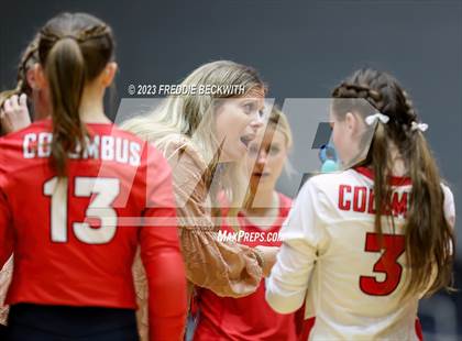 Thumbnail 1 in Columbus vs. Gunter (UIL 3A Volleyball Semi-Final) photogallery.
