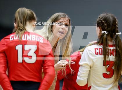 Thumbnail 2 in Columbus vs. Gunter (UIL 3A Volleyball Semi-Final) photogallery.
