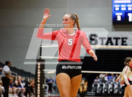 Thumbnail 1 in Columbus vs. Gunter (UIL 3A Volleyball Semi-Final) photogallery.