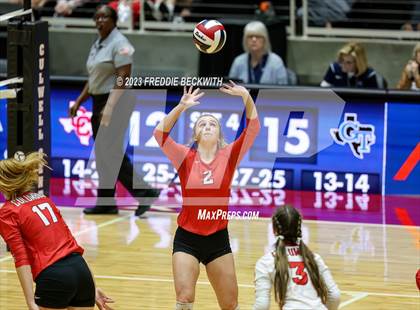 Thumbnail 3 in Columbus vs. Gunter (UIL 3A Volleyball Semi-Final) photogallery.