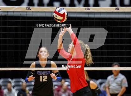 Thumbnail 3 in Columbus vs. Gunter (UIL 3A Volleyball Semi-Final) photogallery.