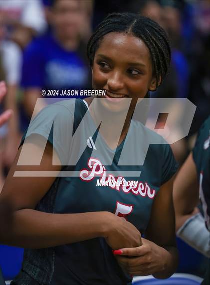 Thumbnail 3 in Pioneer vs. Mission Veterans Memorial (UIL 5A Region IV D2 Area Volleyball) photogallery.