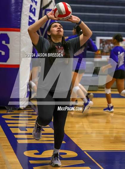 Thumbnail 1 in Pioneer vs. Mission Veterans Memorial (UIL 5A Region IV D2 Area Volleyball) photogallery.