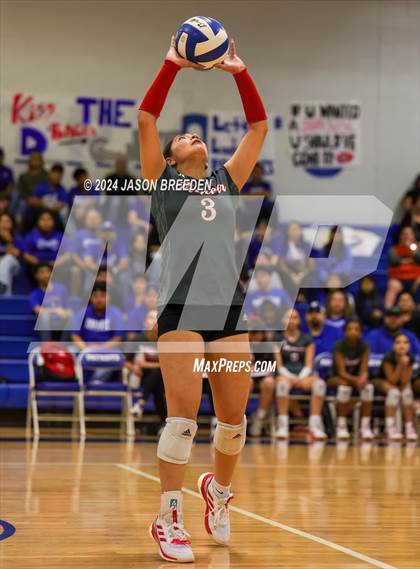 Thumbnail 1 in Pioneer vs. Mission Veterans Memorial (UIL 5A Region IV D2 Area Volleyball) photogallery.
