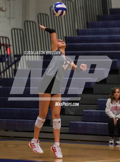 Thumbnail 1 in Pioneer vs. Mission Veterans Memorial (UIL 5A Region IV D2 Area Volleyball) photogallery.