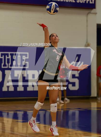 Thumbnail 1 in Pioneer vs. Mission Veterans Memorial (UIL 5A Region IV D2 Area Volleyball) photogallery.