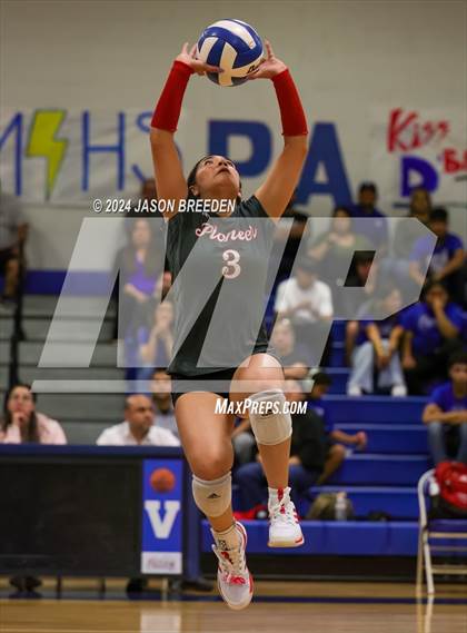 Thumbnail 2 in Pioneer vs. Mission Veterans Memorial (UIL 5A Region IV D2 Area Volleyball) photogallery.