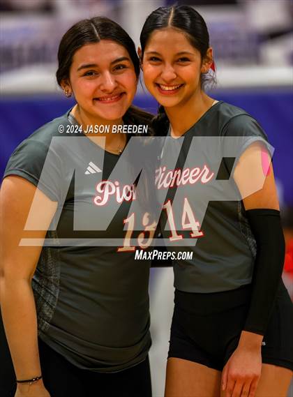 Thumbnail 3 in Pioneer vs. Mission Veterans Memorial (UIL 5A Region IV D2 Area Volleyball) photogallery.
