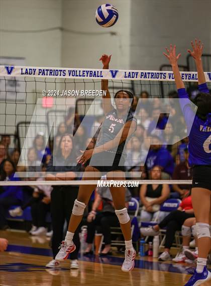 Thumbnail 2 in Pioneer vs. Mission Veterans Memorial (UIL 5A Region IV D2 Area Volleyball) photogallery.