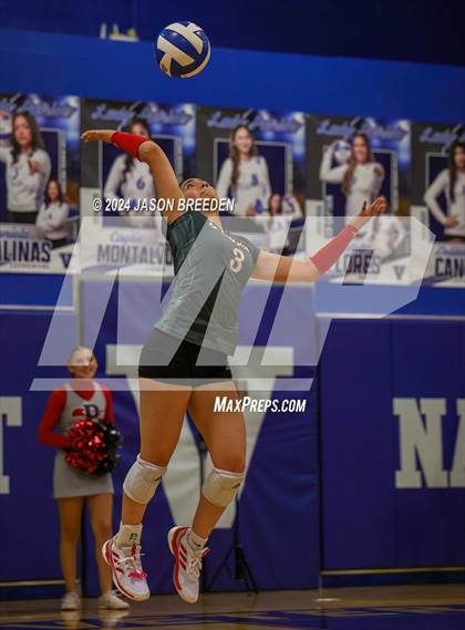 Thumbnail 3 in Pioneer vs. Mission Veterans Memorial (UIL 5A Region IV D2 Area Volleyball) photogallery.