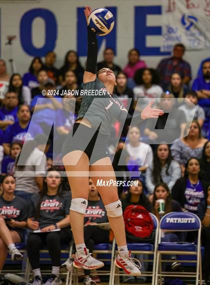 Thumbnail 3 in Pioneer vs. Mission Veterans Memorial (UIL 5A Region IV D2 Area Volleyball) photogallery.