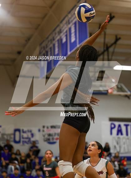Thumbnail 3 in Pioneer vs. Mission Veterans Memorial (UIL 5A Region IV D2 Area Volleyball) photogallery.