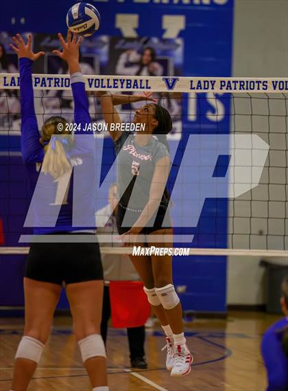 Thumbnail 2 in Pioneer vs. Mission Veterans Memorial (UIL 5A Region IV D2 Area Volleyball) photogallery.