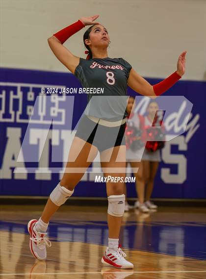 Thumbnail 3 in Pioneer vs. Mission Veterans Memorial (UIL 5A Region IV D2 Area Volleyball) photogallery.