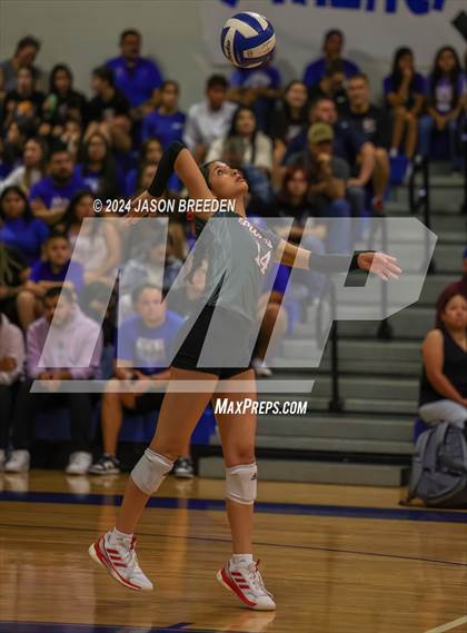Thumbnail 1 in Pioneer vs. Mission Veterans Memorial (UIL 5A Region IV D2 Area Volleyball) photogallery.