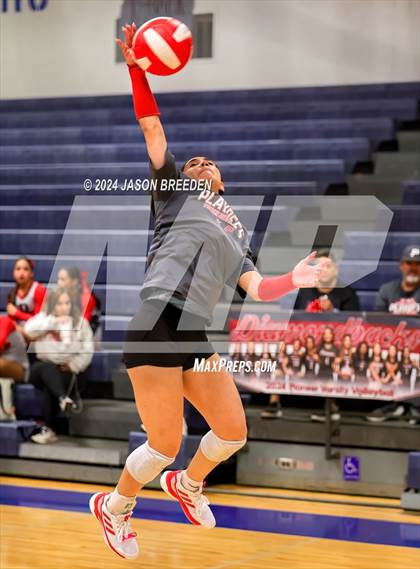 Thumbnail 3 in Pioneer vs. Mission Veterans Memorial (UIL 5A Region IV D2 Area Volleyball) photogallery.