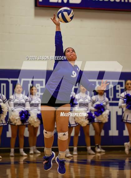 Thumbnail 2 in Pioneer vs. Mission Veterans Memorial (UIL 5A Region IV D2 Area Volleyball) photogallery.