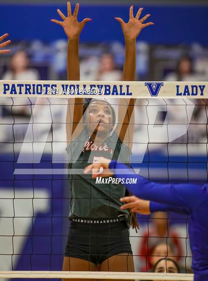 Thumbnail 1 in Pioneer vs. Mission Veterans Memorial (UIL 5A Region IV D2 Area Volleyball) photogallery.