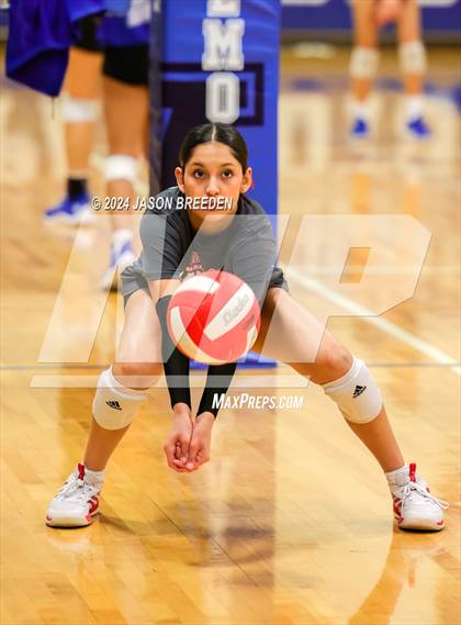 Thumbnail 2 in Pioneer vs. Mission Veterans Memorial (UIL 5A Region IV D2 Area Volleyball) photogallery.