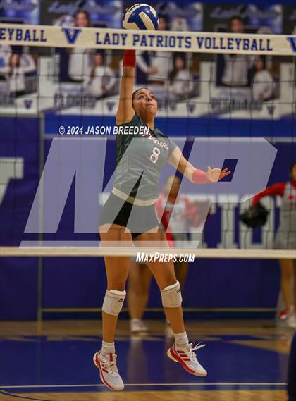 Thumbnail 1 in Pioneer vs. Mission Veterans Memorial (UIL 5A Region IV D2 Area Volleyball) photogallery.