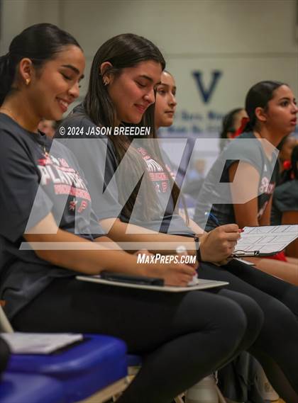 Thumbnail 2 in Pioneer vs. Mission Veterans Memorial (UIL 5A Region IV D2 Area Volleyball) photogallery.