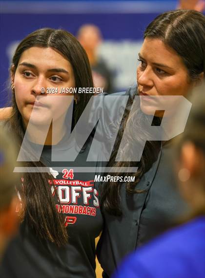 Thumbnail 3 in Pioneer vs. Mission Veterans Memorial (UIL 5A Region IV D2 Area Volleyball) photogallery.